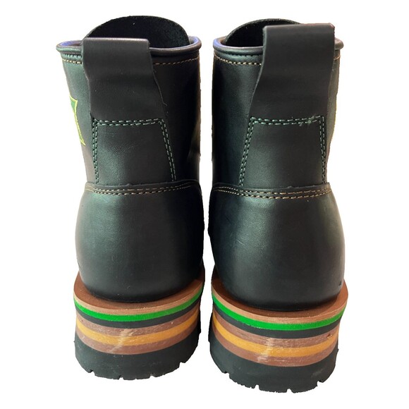 John Deere Skechers Cascades Mens sz 11 Black Leather Work Boots 6” Goodyear NEW main image 6